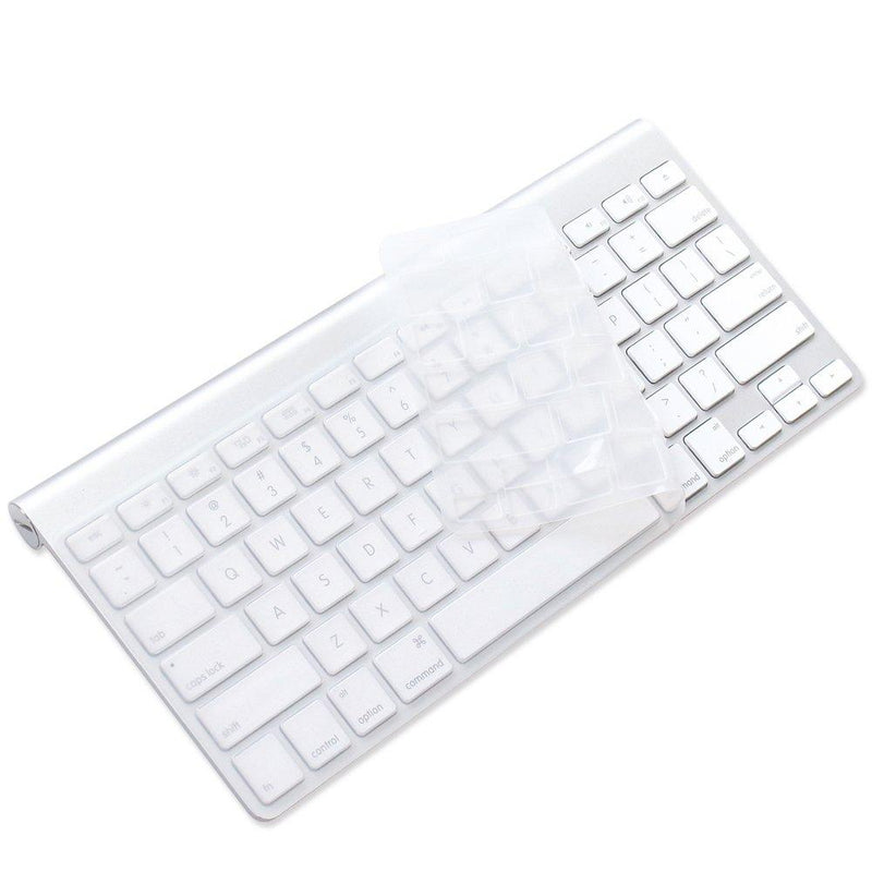 ProElife Ultra Thin Silicone Keyboard Protector Cover Skin for Apple Wireless Keyboard with Bluetooth MC184LL/B (Model A1314, U.S Layout) (Not Fits Magic Keyboard), Transparent for Wireless Keyboard (MC184LL/B) AClear