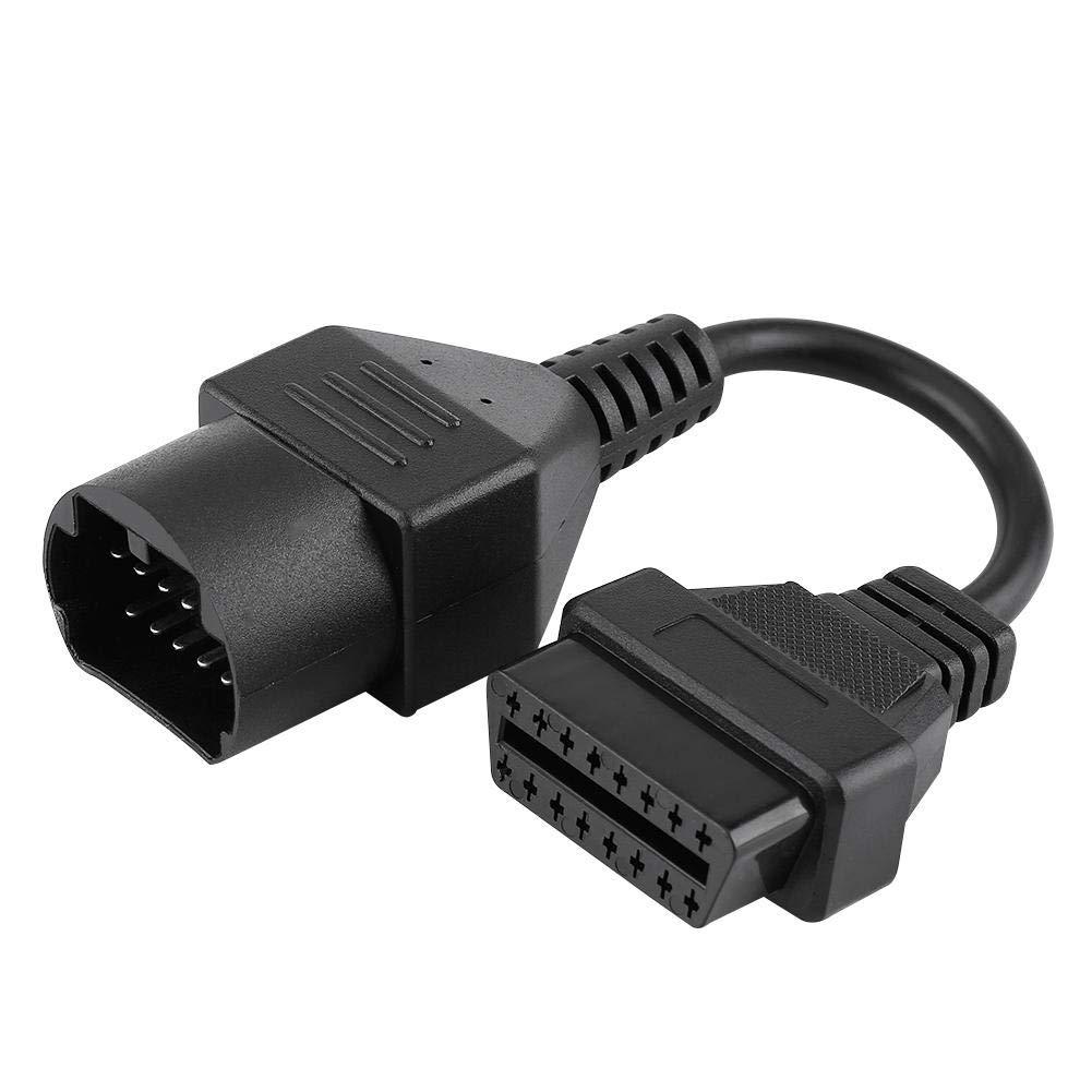 Qiilu 17 Pin to 16 Pin OBD2 Adapter Connector Diagnostic Scanner Cable for Mazda