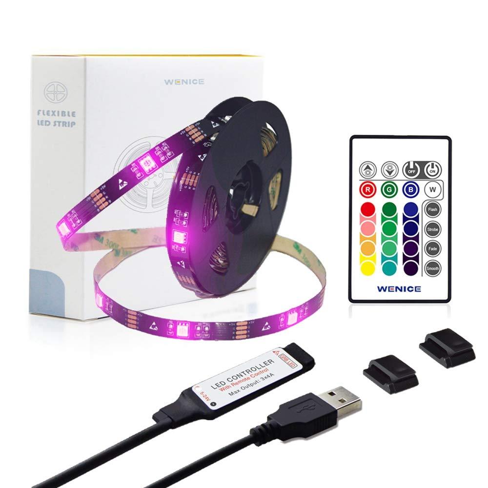 [AUSTRALIA] - USB led Strip Lights kit 9.9ft for 32 to 60inch TV,WENICE tv Backlight with 24key IR Remote 16 Color 5050 LEDs Bias Lighting for HDTV 