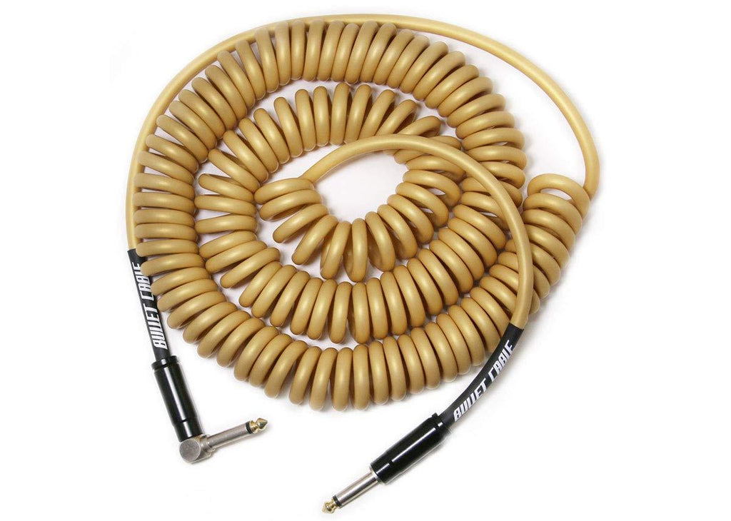 [AUSTRALIA] - Bullet Cable 30' Coil Instrument Guitar/Bass Cable - Gold 