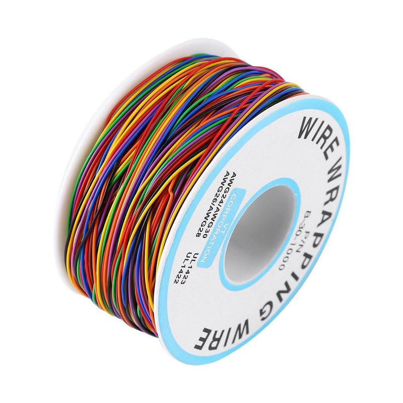 8-Wire Colored Insulation Test Wrapping Cable P/N B-30-1000 250M 30AWG Tinned Copper Solid Cable 280M