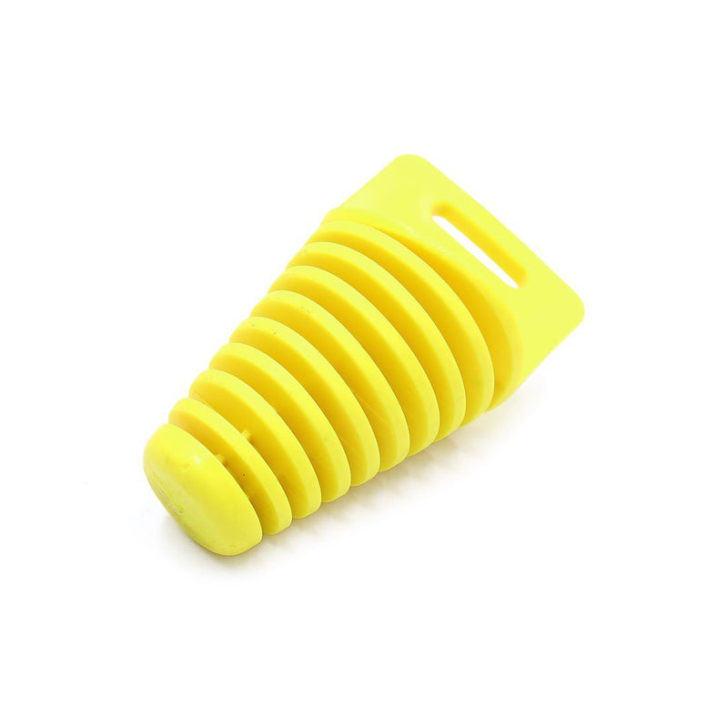 uxcell a17070300ux0655 Yellow Rubber Motorcycle Muffler Wash Plug Replacement for 33-62mm Outlet Dia