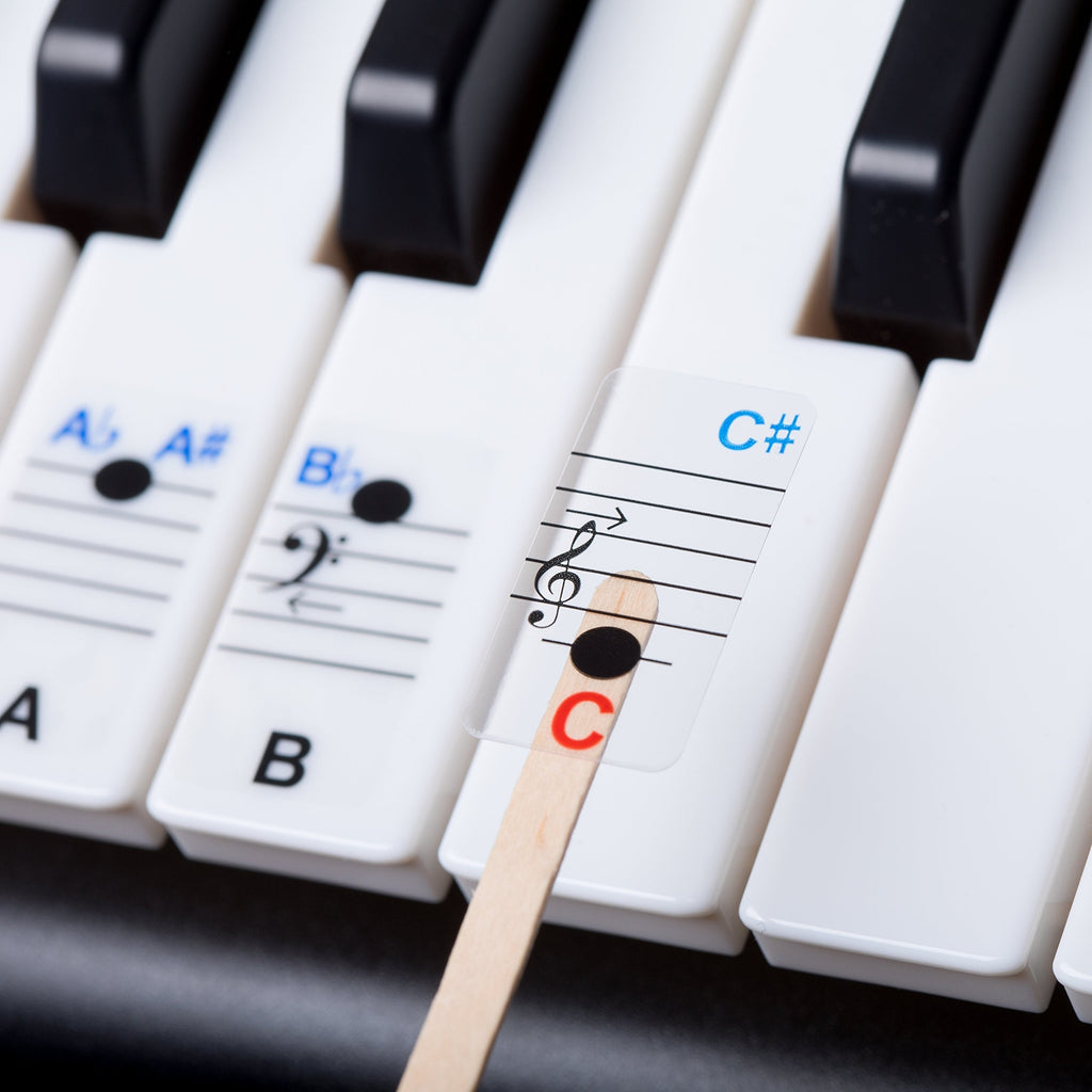 LabelCreate New - Keysies All Notes. Complete Note Range Piano Stickers of Keyboard