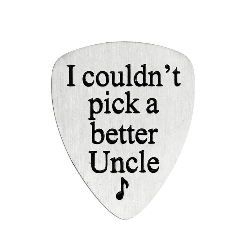BESPMOSP Music Lover Gift I Couldn't Pick A Better Uncle Guitar Pick Christmas Gift for Uncle