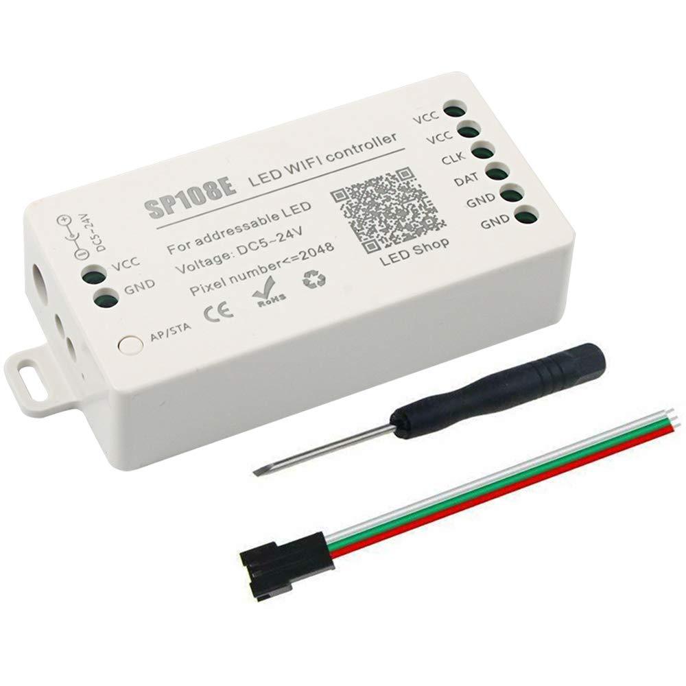 [AUSTRALIA] - RGBZONE WS2812B WS2811 WS2801 LED SP108E WiFi Controller DC5~24V for SK6812 SK6812-RGBW WS2812 WS2813 WS2815 AL2815 Strip Light ,iOS/Android App Group Control 