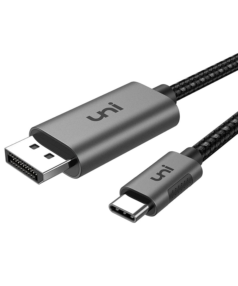 USB C to DisplayPort Cable for Home Office (4K@60Hz, 2K@165Hz), uni Sturdy Aluminum DisplayPort to USB C Cable [Thunderbolt 3 Compatible] for MacBook Pro, MacBook Air/iPad Pro 2020/2018, XPS 15/13 6ft 1