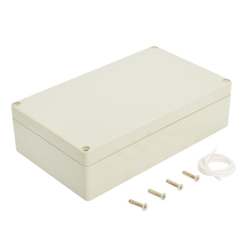 LeMotech Waterproof Dustproof IP65 ABS Plastic Junction Box Universal Electric Project Enclosure Pale Gray 7.9 x 4.7 x 2.2 inch (200 x 120 x 56 mm) 7.9"x4.7"x2.2"