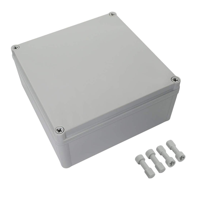 LeMotech Waterproof Dustproof IP67 Junction Box DIY Case Enclosure Gray 7.9 x 7.9 x 3.7 inch (200 x 200 x 95 mm) 7.9" x 7.9" x 3.7" Size S&M
