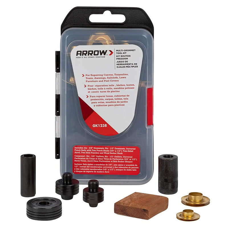 Arrow GK1238 3/8" and 1/2" Multi-Grommet Tool Kit