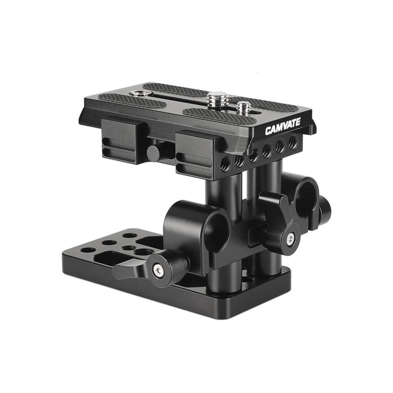 CAMVATE Quick Release Mount Base QR Plate for Manfrotto 501/ 504/ 577/701 Tripod Standard Accessory(Black) - 1437