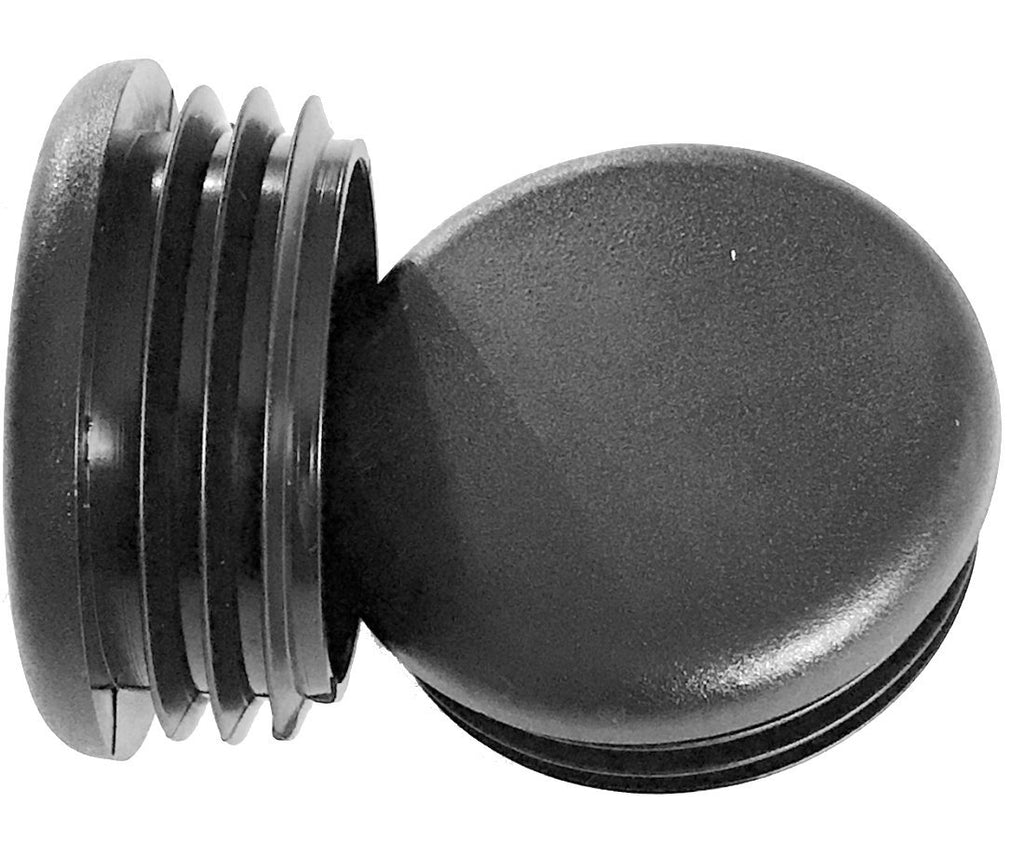 (Pack of 8) - 2" OD Round Black Plastic Tubing Plug, (10-14 Ga 1.740"-1.830" ID) 2 Inch End Cap - Steel Furniture Pipe Tube Cover Insert | Fencing Post Inserts - End Caps for Fitness Equipment