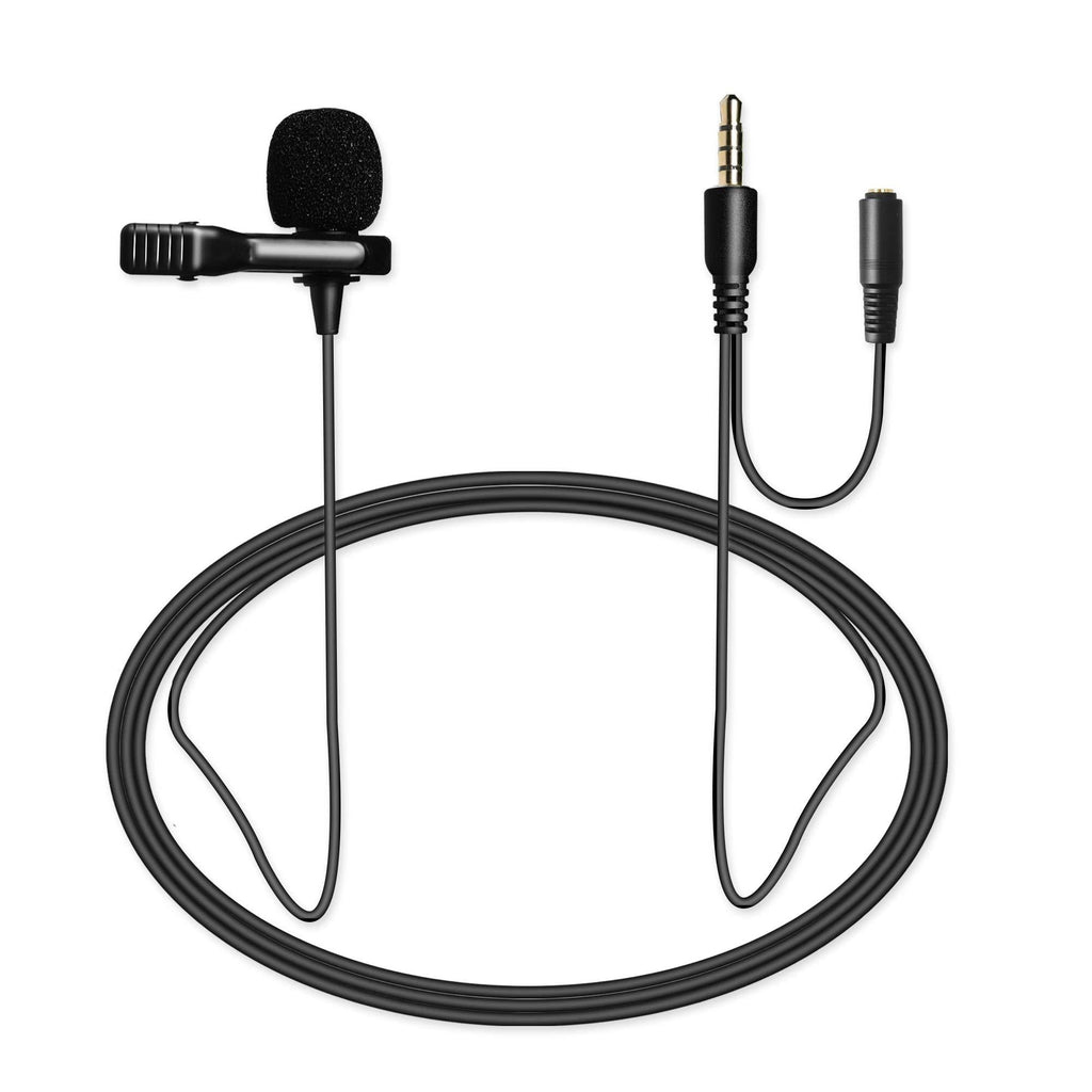 Lavalier Microphone with 1 Deadcat and Monitor Jack,Nicama LVM4 Pro Grade Lapel Lav Mic for iPad iPhone Smartphone Recording YouTube Interview Video Conference Podcast Voice Dictation