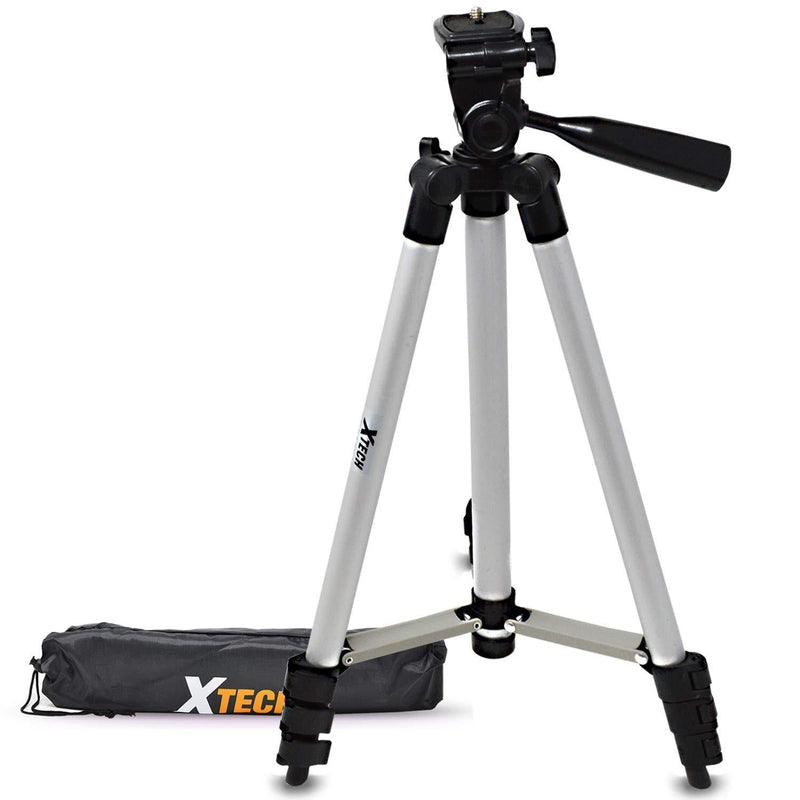 Xtech 50’ inch Tripod with Carrying Case, 3 Way Pan-Head, for Canon ELPH 360 HS, 190 is, 180, 350 HS, IXUS 275 HS, ELPH 170 is, 160, IXUS 160, IXUS 165, 150 is, IXUS 155, 140 is
