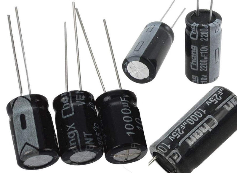 10 Pieces of LCD/Plasma TV Capacitor Repair Kit, Replacement Parts: 1000uF 10V (3 Pieces), 1000uF 25V (2 Pieces), 2200uF 10V (2 Pieces) and 220uF 25V (3 Pieces) (Highly Recommended)