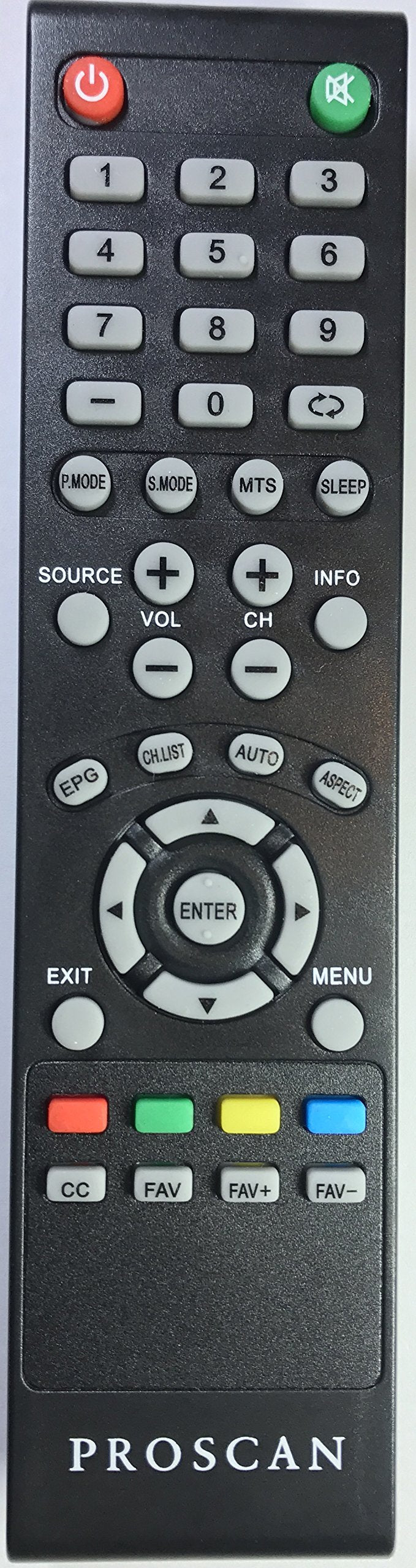 USARMT Replaced Proscan TV Remote for RLDED3258A-F RLDED3258AF RLDED5099 RLDED5099-UHD PLDED5068AD PLDED5068A-D PLDED5066A-B PLDED3273A-E PLDED3996A-E PLED5529A-G Pledv3282a Pled2243a-I PLDED5066A