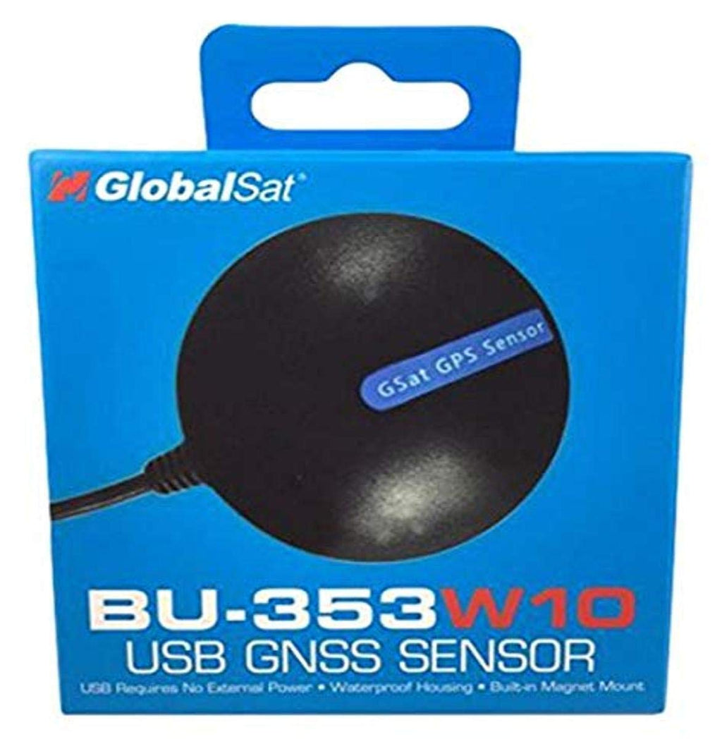 GlobalSat 05-BU353-W10 GPS GNSS Location Sensor, Windows 10 - Black