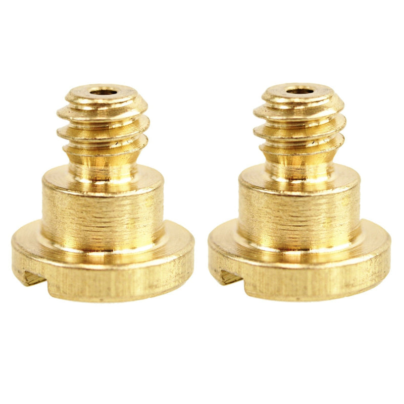 CamDesign 2 Pieces Brass 1/4" Screw for Camera Leather case Tripod Hole Connector