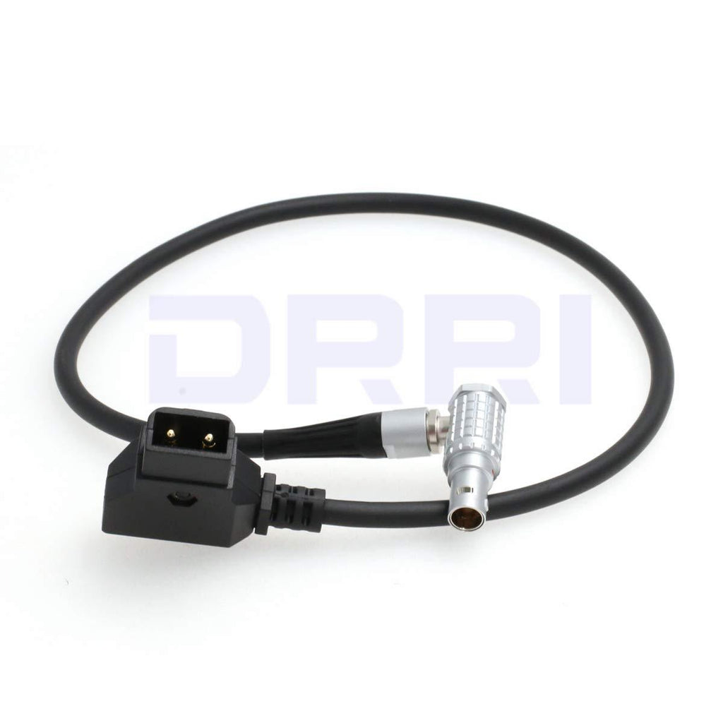 DRRI 18" D-TAP to 0B 2pin Right Angle Male Power Cable for Teradek Bond,Teradek,Paralinx,Preston MDR-3 Elbow cable