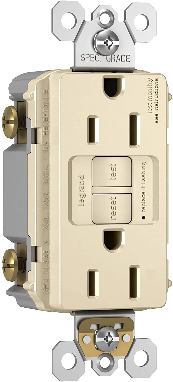[AUSTRALIA] - Legrand radiant Self-Test GFCI Outlet, Light Almond, 15 Amp, 1597LACCD12 