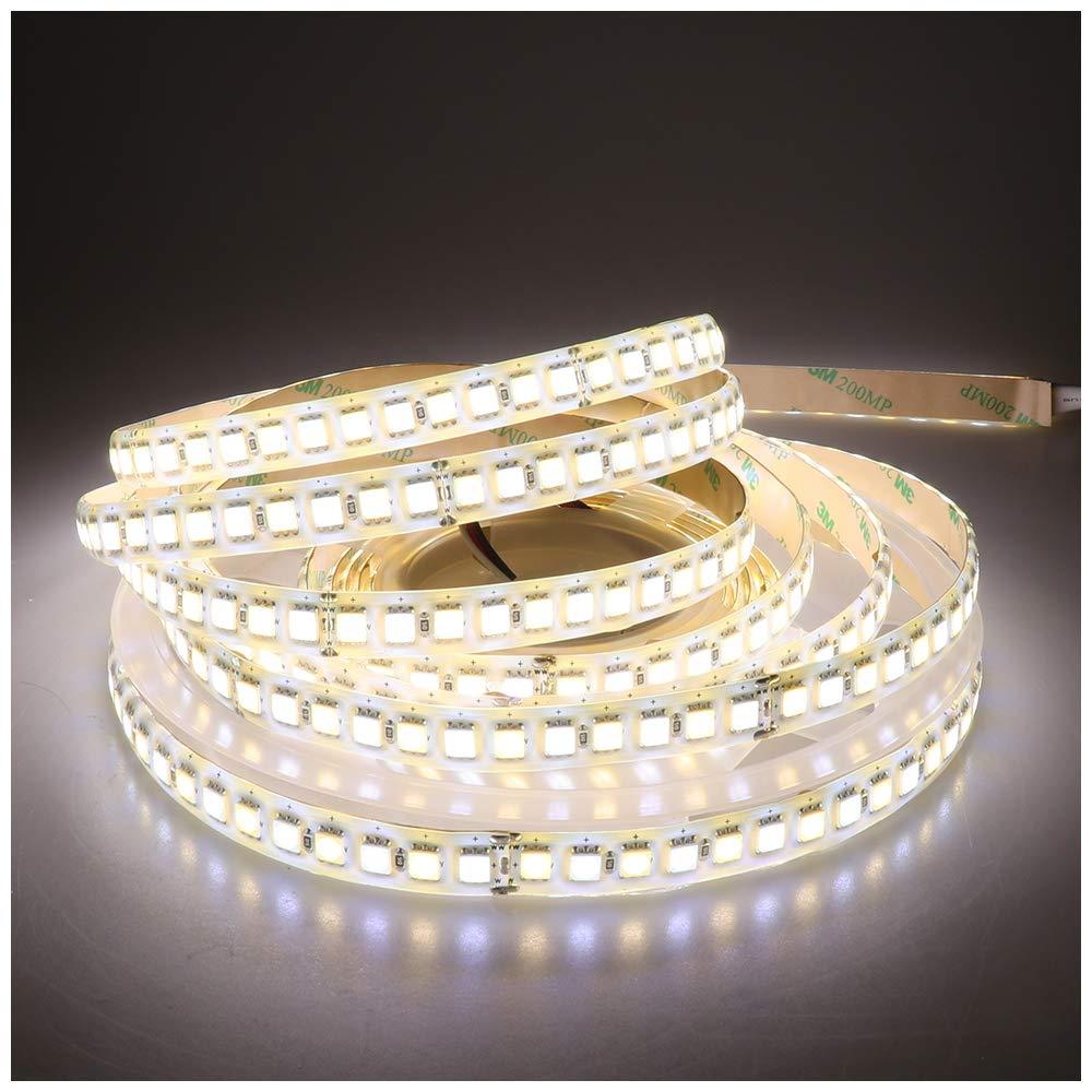 [AUSTRALIA] - LEDENET Super Bright LED Strip Light Bi-Color Dual White Flexible SMD5050 Warm Cold 2800K-7000K 24V 600LEDs Silicone Coating Waterproof IP65 (16.4ft) 