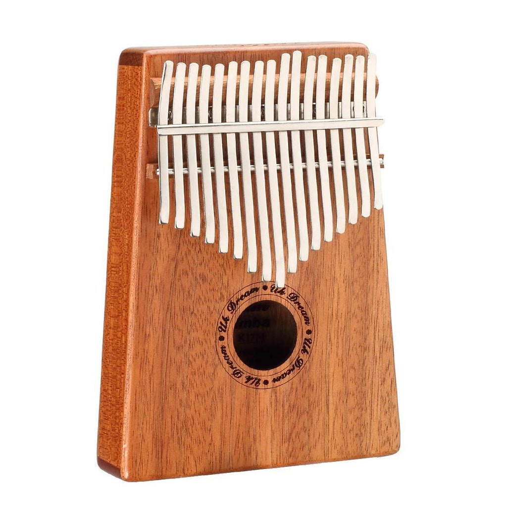 Kalimba 17 Keys Thumb Pianos with Command and Tuning Hammer Thumb Harp, Portable Finger Piano Instrument Acacia Wood Body Ore Metal Teeth