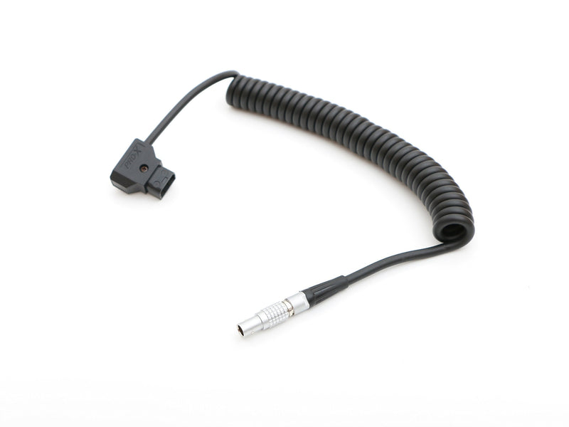 Male D-Tap to 0B 2pin Male Coiled Power Cable for Teradek,Bartech,Paralinx,Rtmotion