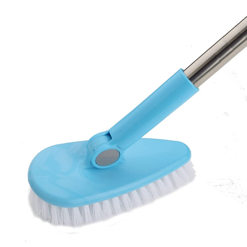 1 Piece Scalable Rotatable Long Extendable Handle Removable Tub/Bathroom/Tile/Scrub Brush Scrubber Telescopic Lightweight Alloy Handle Detachable (Blue) Blue
