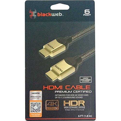 Blackweb BWA17AV010 6" 4K HDMI Cable