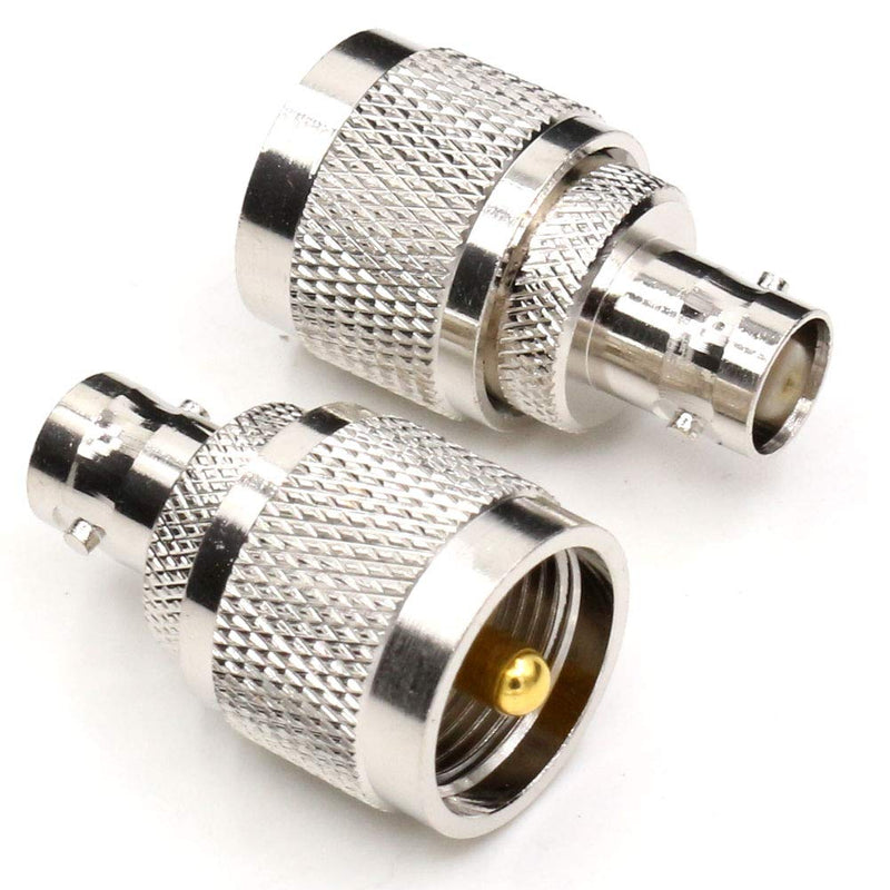 ANHAN UHF Male to BNC Female Connectors Pl259 to BNC Coax Adapters BNC to UHF RF Coaxial Connectors 2packs