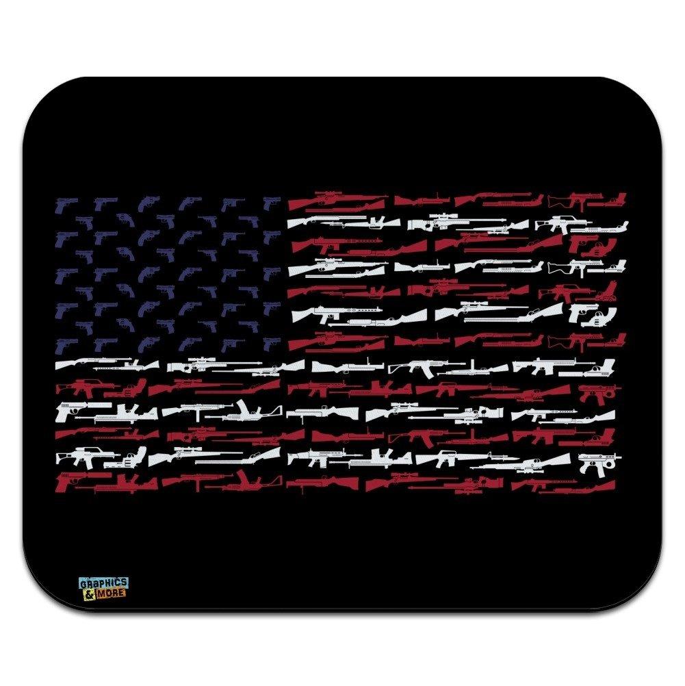 American Gun Flag USA Second 2nd Amendment Low Profile Thin Mouse Pad Mousepad