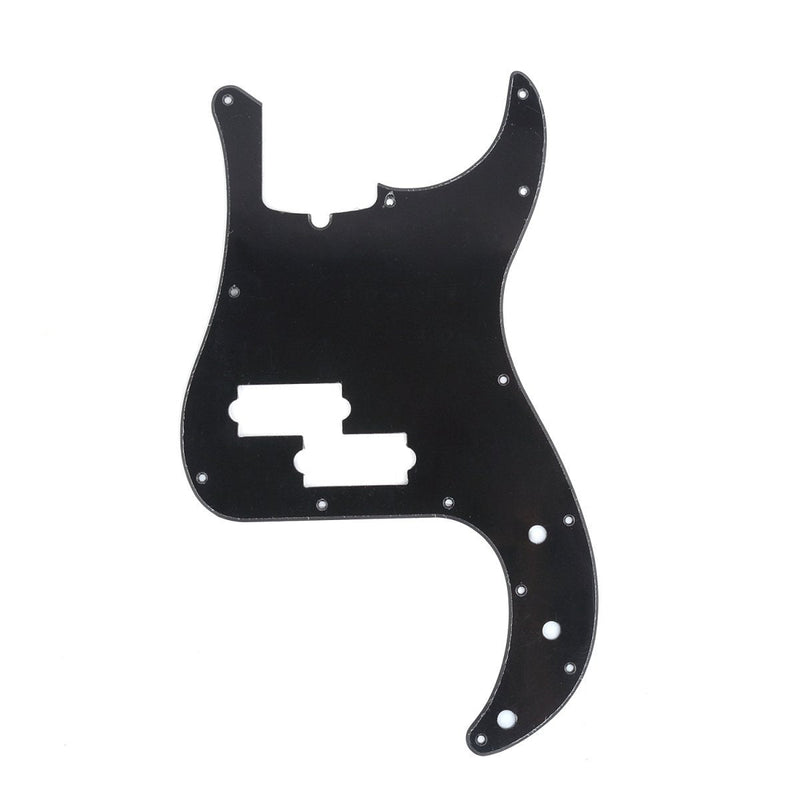 Musiclily Pro 13 Hole P Bass Pickguard for 4 String Precision Bass Modern Style, 1Ply Glossy Black