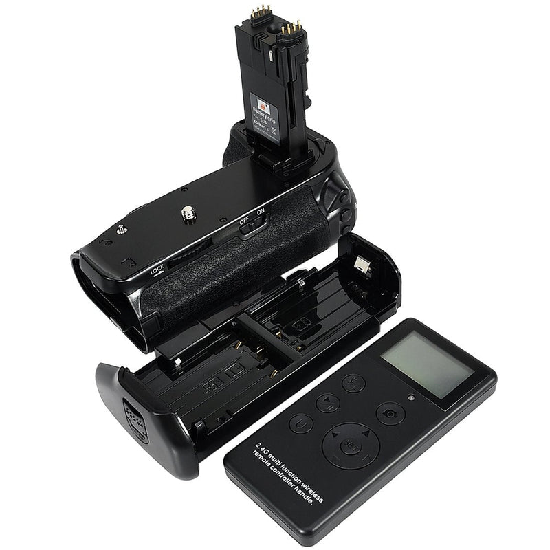 DSTE Replacement for Pro 2.4GHz Wireless Remote Control Multi-Function BG-E21 Vertical Battery Grip Compatible Canon EOS 6D Mark II Digital Camera as LP-E6