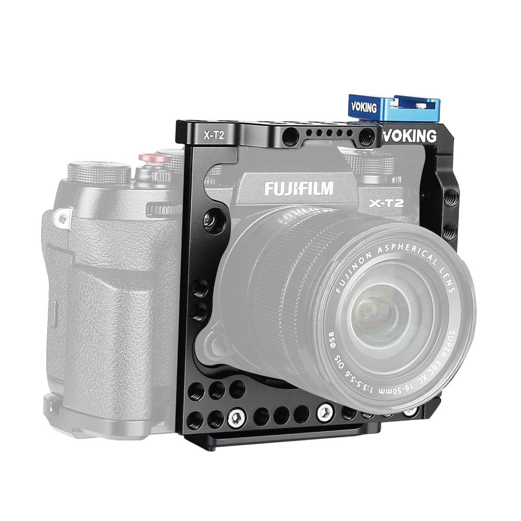 Voking Aluminum Alloy VK-XT2C Camera Video Cage with Detachable Quick Release Plate fits Fujifilm X-T2