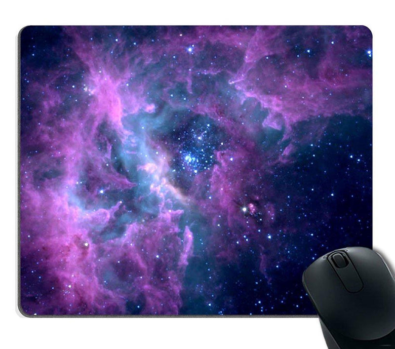 Smooffly Mouse Pad Purple Galaxy Customized Rectangle Non-Slip Rubber Mousepad Gaming Mouse Pad