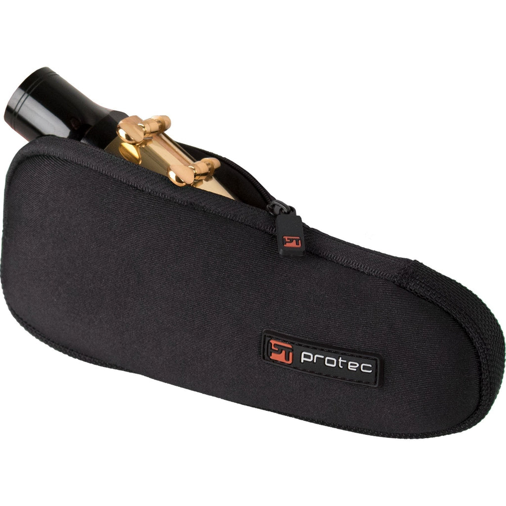 Baritone Saxophone Neoprene Mouthpiece Pouch with Zipper Closure - Black, Model N277 Baritone Saxophone