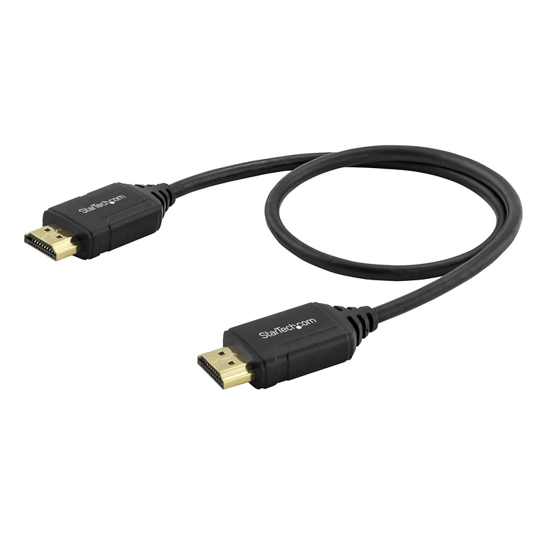 StarTech.com Premium Certified High Speed HDMI 2.0 Cable with Ethernet - 1.5ft 0.5m - HDR 4K 60Hz - 20 inch Short HDMI Male to Male Cord (HDMM50CMP)