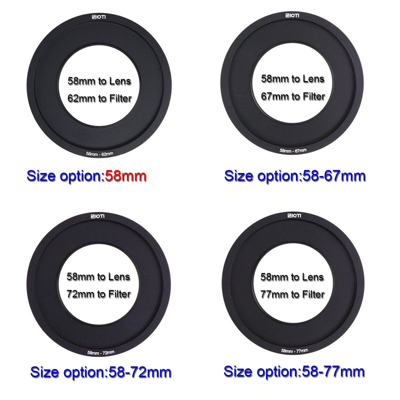 SIOTI 100mm Square Z Series Metal Adapter Ring only Metal Modular Filter Holder (58-77) 58-77