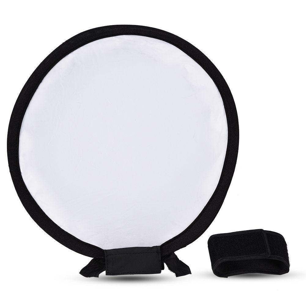 Photography Softbox,Portable Multi-Function Ring Flash Diffuser Speedlite Mini Round Beauty Dish For Speedlight Flashlight Suitable for Macro Photography(30cm)