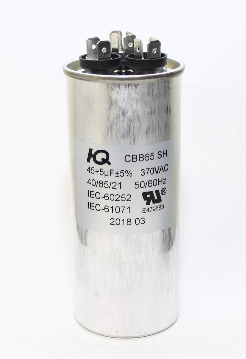 [AUSTRALIA] - QH QX654505 Capacitor Dual Run Round 45 + 5 uF 45/5 MFD 370V. 