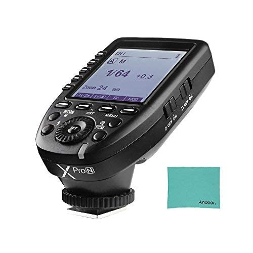 Godox Xpro-N i-TTL Flash Trigger Transmitter 2.4G Wireless X System 1/8000s HSS Support 32 Channels 16 Groups Compatible with Nikon Series Cameras for Godox Series Camera Flashes and Studio Flashes