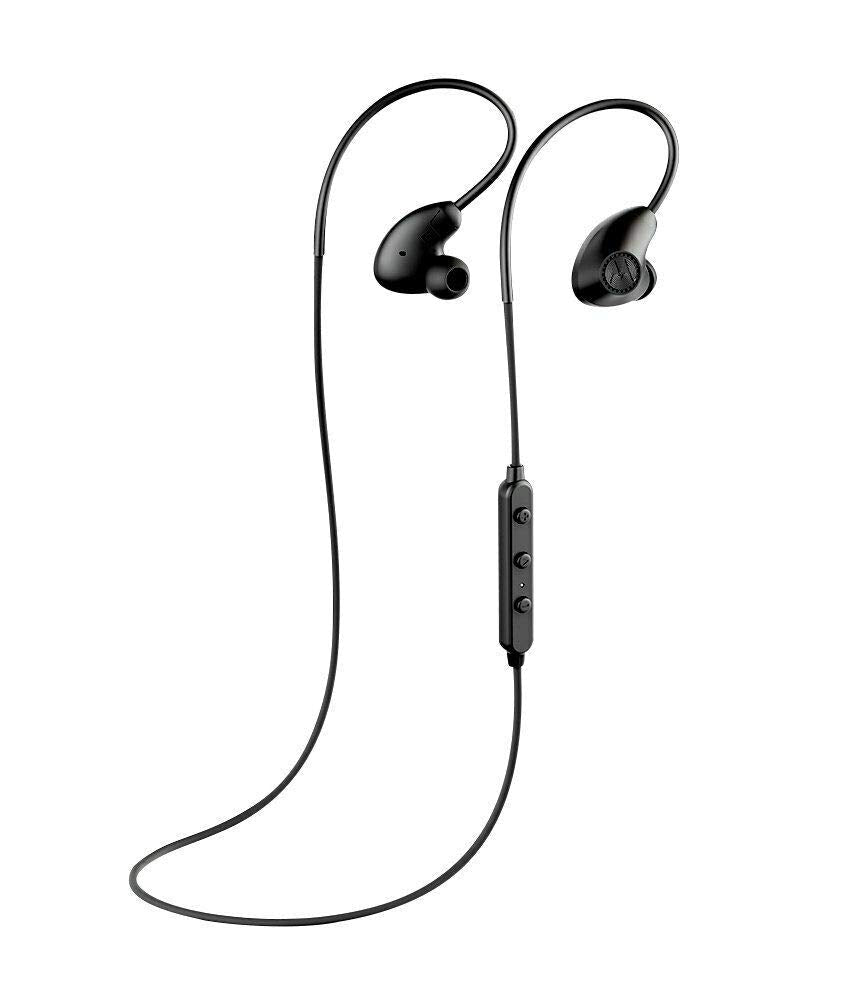Motorola Verve Loop 500 ANC Sweat & Water Resistant Stereo Bluetooth 4.2 Earbuds "Siri & Google" Compatible (Retail Packing Kit) - Black