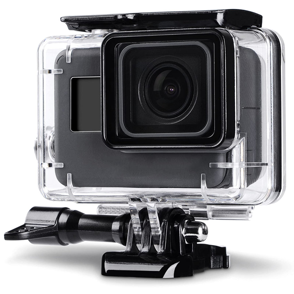 Trehapuva Underwater Housing Case Compatible with GoPro Hero(2018)/GoPro Hero7 Black/6/5 Waterproof Case Diving Protective Housing Shell Replacement Cover with Bracket for Go Pro Camera Accessories Housing Case for GoPro Hero6/5(Transparent)