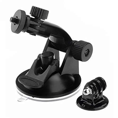 Walway Action Camera Car Suction Cup Mount+ Tripod Adapter for GOPRO Hero 6/5/5 Session/4 Session/4/3+/3/2/1, and Other Action Camera