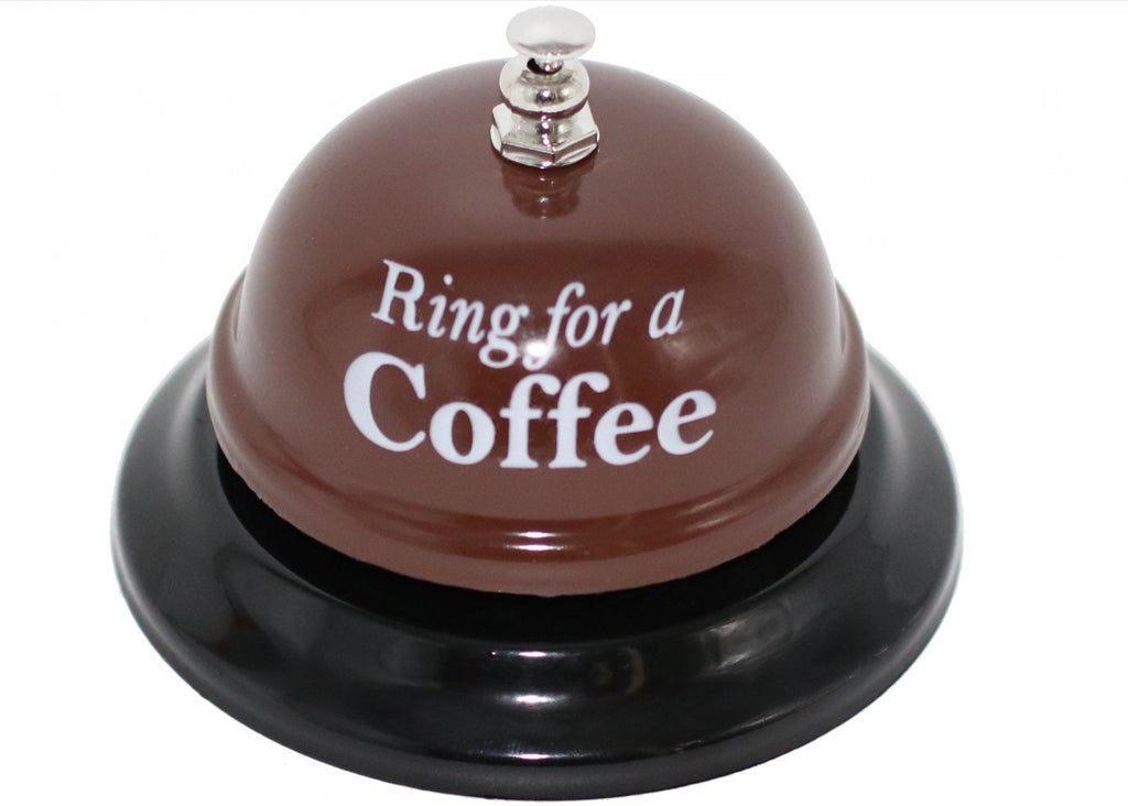 Desk Call Bell Ring for Service Great Fun Creative Novelty Gag Party Gift (Ring for a Coffee) Ring for a Coffee