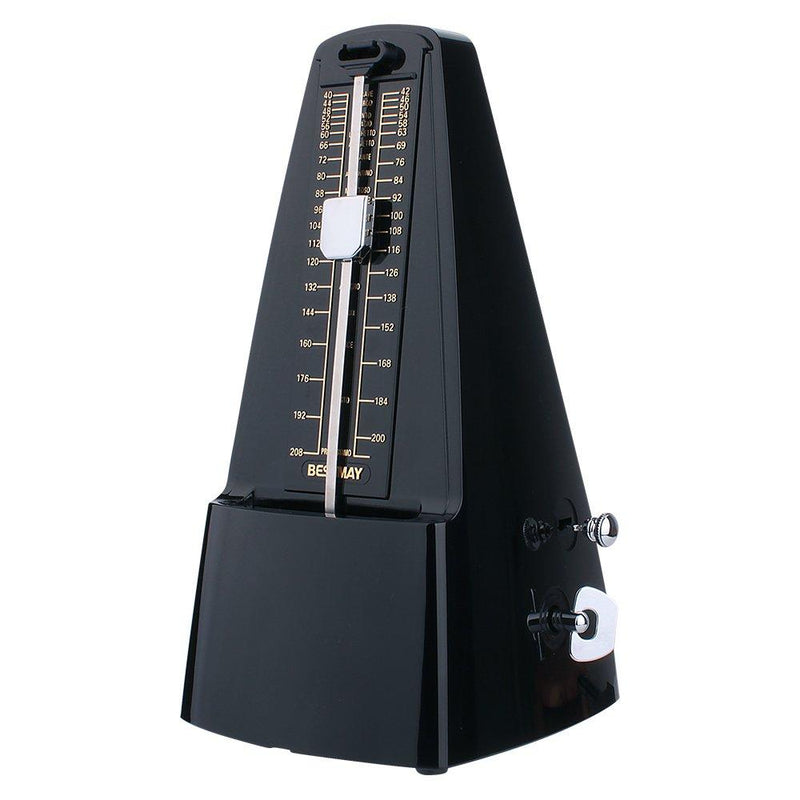 High Accuracy Mechanical Drumer Metronome with Audible Click and Bell Ring for Pianoist, Black