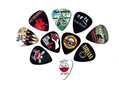 Legendary Bands Guitar Picks (10 medium picks in a packet)(For Music Lovers)