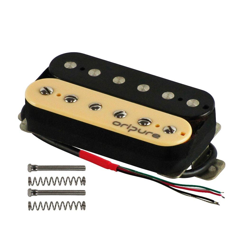 OriPure Alnico 2 Double Coil Guitar Humbucker Pickups Zebra Bridge Pickup-Strong Powerful Sound