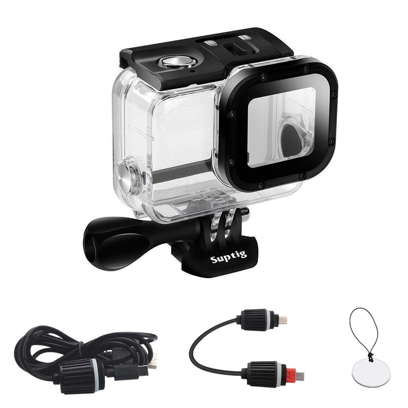 [AUSTRALIA] - Suptig Replacement Waterproof Case Protective Housing Compatible for GoPro Hero 7 Black Hero 5 Gopro Hero 6 for Underwater Charge Use Water Resistant up to 164ft (50m) 