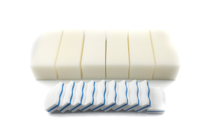 LTWHOME Value Pack of Foam Filter Pads Fit for Aqua Clear 110/500 AquaClear with Dual Sided Cleaning Melamine Sponge (Pack of 16)