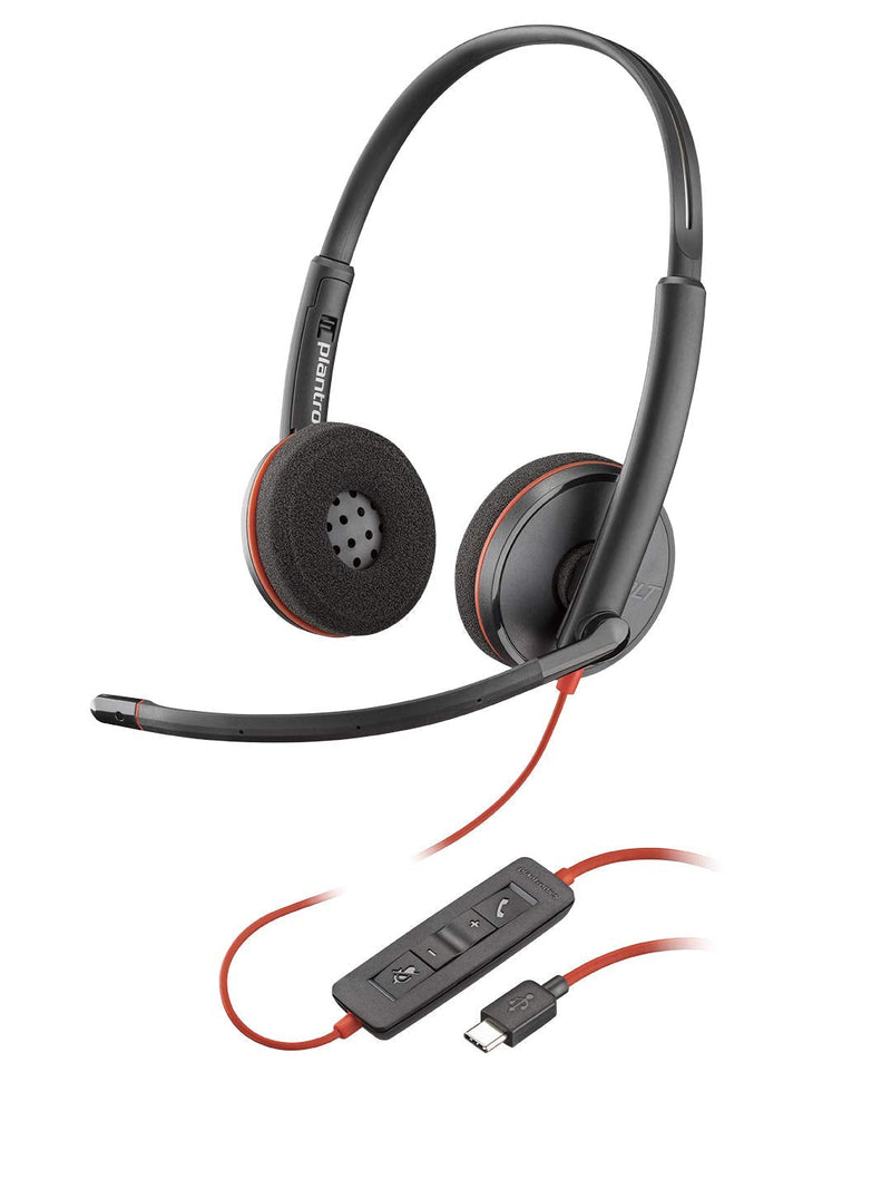 [AUSTRALIA] - Plantronics Blackwire 3220 USB-C Headset, On-Ear Mono Headset, Wired 